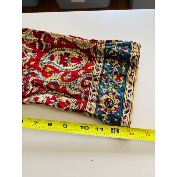 Vintage 1970s Karavan Hooded Tunic Top, Size Small, Made in Pakistan, Paisley Pr - Picture 9 of 9